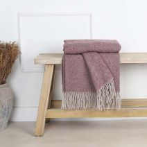 Berry Pure Wool Throw by Biggie Best